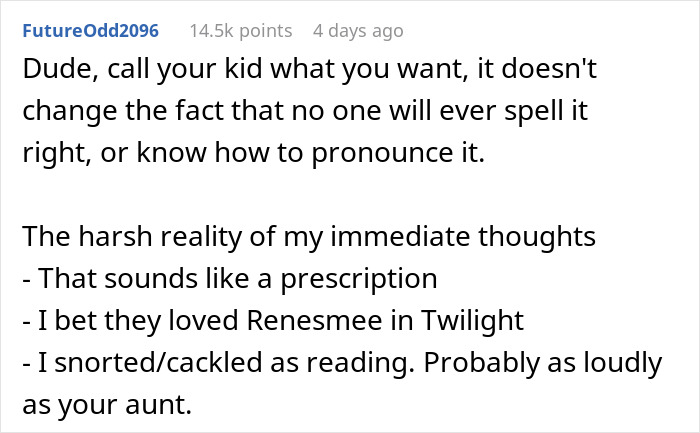 Mom Gets A Reality Check About Her “Unique” Baby Name After Aunt Bursts Out Laughing Mom Gets A Reality Check About Her “Unique” Baby Name After Aunt Bursts Out Laughing