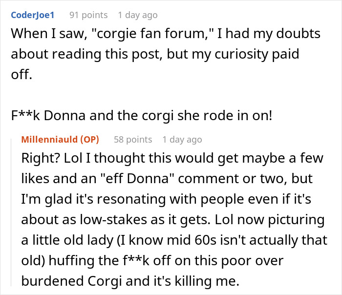 Kindest Woman Ever Gets Bullied By 60YO On Corgi Forum, Niece Writes A Decimating Roast In Response Kindest Woman Ever Gets Bullied By 60YO On Corgi Forum, Niece Writes A Decimating Roast In Response