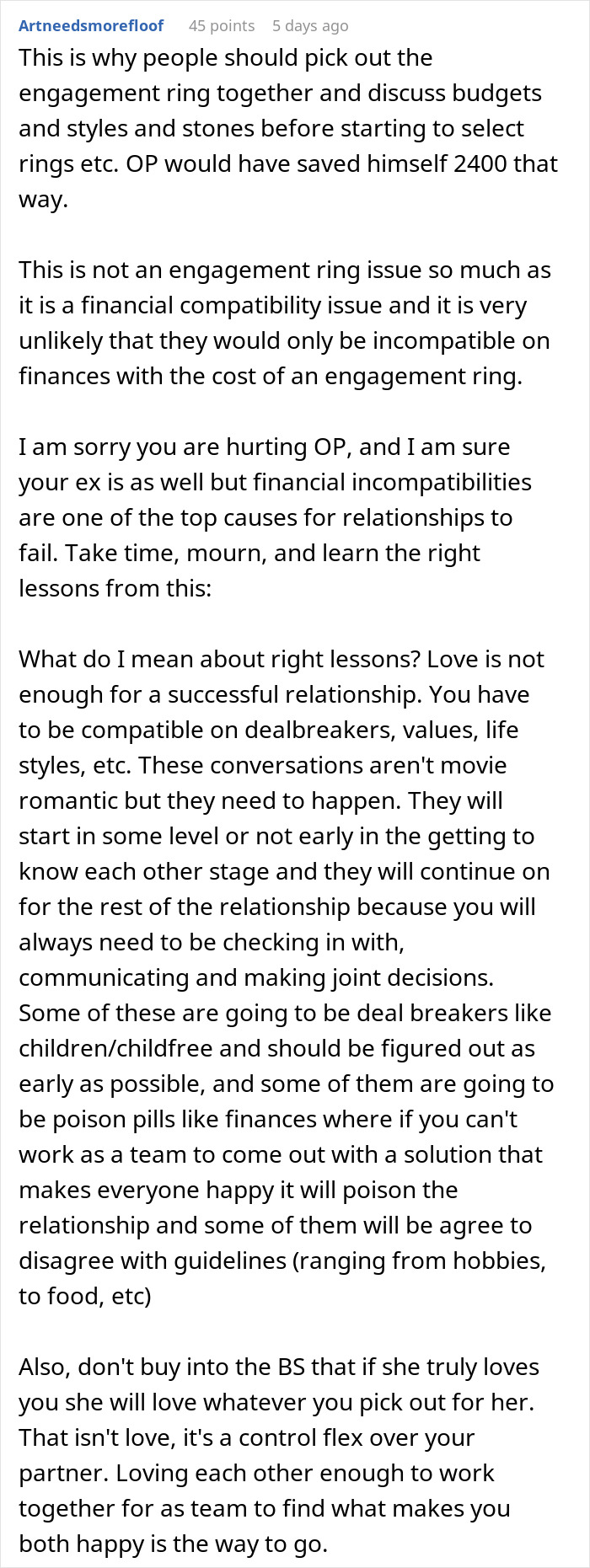 Man Realizes His Values Don’t Match His Fiancée’s After Proposing, Ends Everything Man Realizes His Values Don’t Match His Fiancée’s After Proposing, Ends Everything