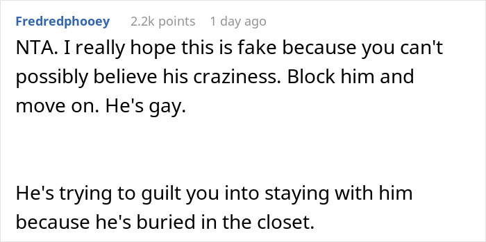 Guy Cheats On His GF With A Man, Saying It’s Due To Altitude, Is Flabbergasted When She Dumps Him Guy Cheats On His GF With A Man, Saying It’s Due To Altitude, Is Flabbergasted When She Dumps Him