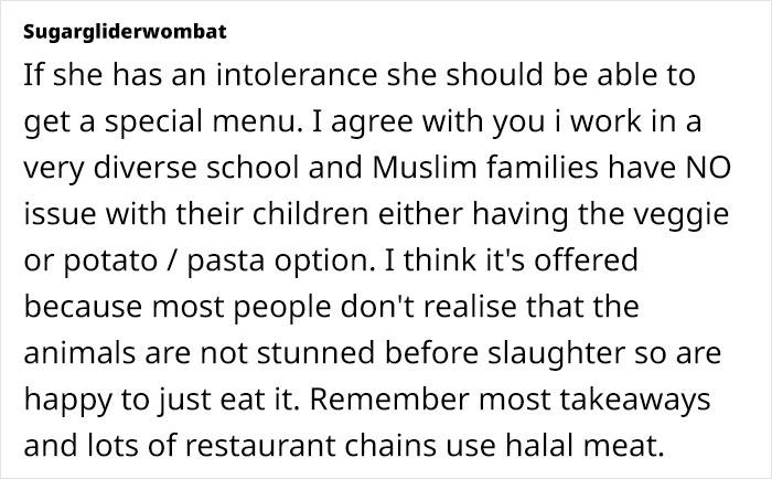 Woman Upset Over Her Daughter’s School Offering Only Halal Meat From Now On, Rants Online Woman Upset Over Her Daughter’s School Offering Only Halal Meat From Now On, Rants Online