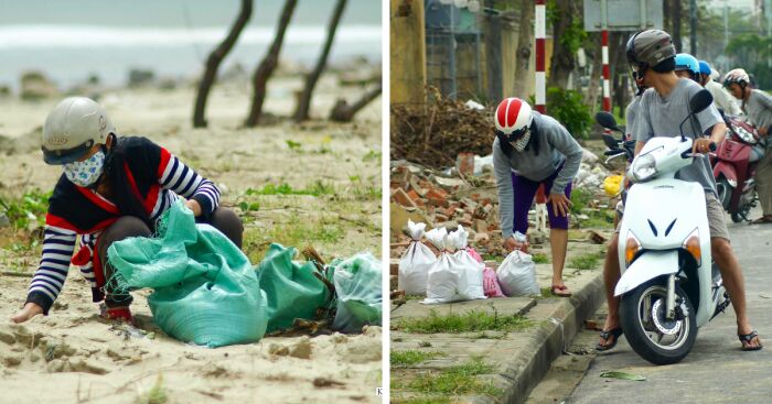 People In Da Nang Fight Against Typhoon Haiyan (30 Pics)