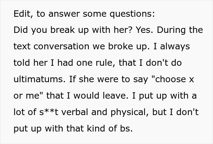 “I Don’t Do Ultimatums”: Guy Breaks Up With GF After She Accuses Him Of Living With A ‘Woman’ “I Don’t Do Ultimatums”: Guy Breaks Up With GF After She Accuses Him Of Living With A ‘Woman’