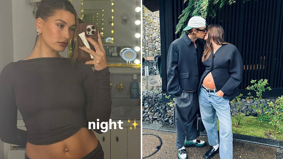 Hailey Bieber Bares Postpartum Stomach 2 Months After Welcoming Baby Boy
