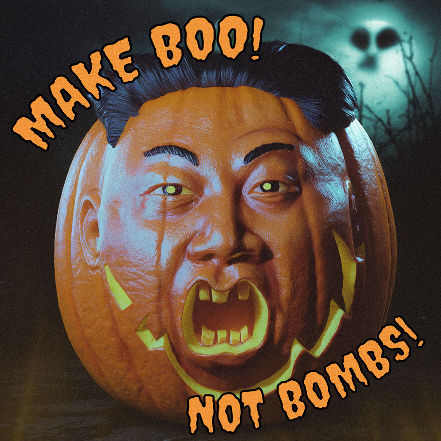 Make Boo, Not Bombs: How I Created Halloween Pumpkins With Dictators' Faces, Threatening The World With Nuclear War Make Boo, Not Bombs: How I Created Halloween Pumpkins With Dictators' Faces, Threatening The World With Nuclear War