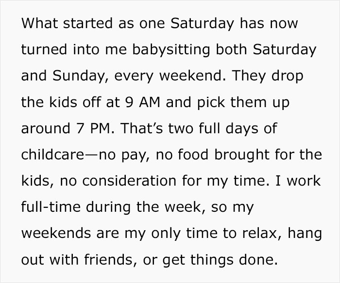 Mom Pressures Brother To Babysit Every Weekend To Help Save Her Marriage, Gets A Reality Check Mom Pressures Brother To Babysit Every Weekend To Help Save Her Marriage, Gets A Reality Check