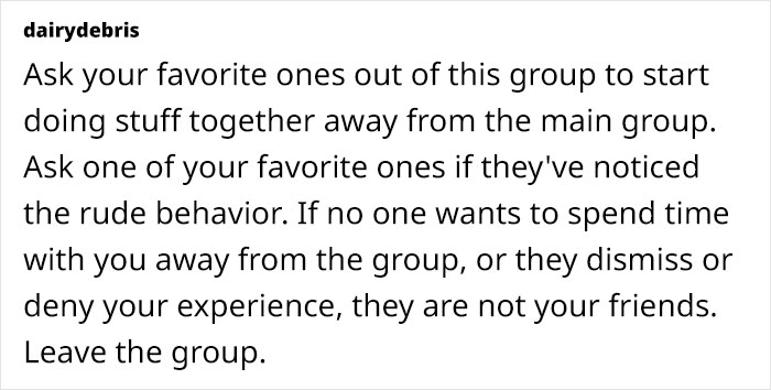 50YO Feels Like She's Being Bullied Out Of Leaving Friend Group By "Middle-Aged Mean Girls" 50YO Feels Like She's Being Bullied Out Of Leaving Friend Group By "Middle-Aged Mean Girls"