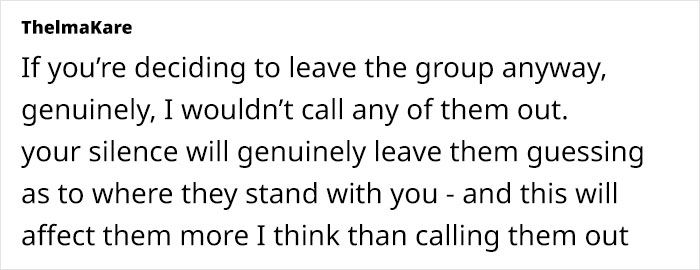 50YO Feels Like She's Being Bullied Out Of Leaving Friend Group By "Middle-Aged Mean Girls" 50YO Feels Like She's Being Bullied Out Of Leaving Friend Group By "Middle-Aged Mean Girls"
