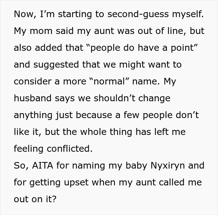 Mom Gets A Reality Check About Her “Unique” Baby Name After Aunt Bursts Out Laughing Mom Gets A Reality Check About Her “Unique” Baby Name After Aunt Bursts Out Laughing
