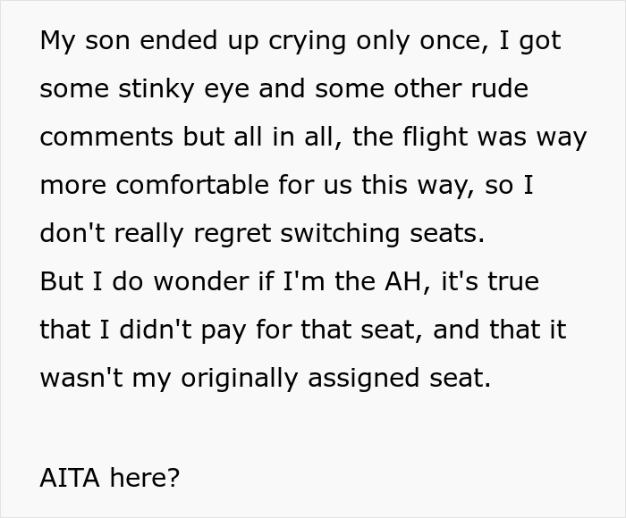 “I Should Be Ashamed”: Mom Berated For Taking Flight Attendant’s Offer Of An Upgraded Seat “I Should Be Ashamed”: Mom Berated For Taking Flight Attendant’s Offer Of An Upgraded Seat