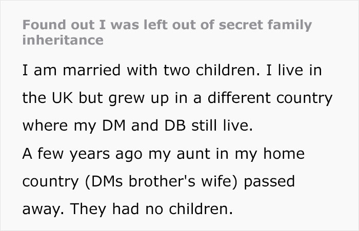 Mom And Brother Leave Woman Out Of Secret Family Inheritance, She’s Gobsmacked Mom And Brother Leave Woman Out Of Secret Family Inheritance, She’s Gobsmacked