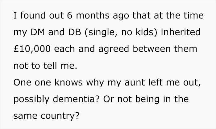 Mom And Brother Leave Woman Out Of Secret Family Inheritance, She’s Gobsmacked Mom And Brother Leave Woman Out Of Secret Family Inheritance, She’s Gobsmacked