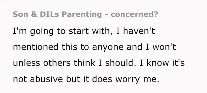 Son And DIL's Parenting Seems Too "Extreme" To Grandma, Who Wonders Whether To Speak Up Son And DIL's Parenting Seems Too "Extreme" To Grandma, Who Wonders Whether To Speak Up