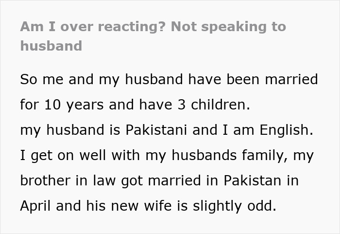 Man Remains Quiet When Bro Comments On His Wife's Dress Size, Faces Her Anger Later On Man Remains Quiet When Bro Comments On His Wife's Dress Size, Faces Her Anger Later On