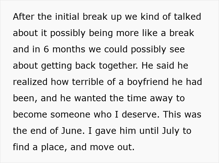 Text about a couple discussing a breakup and potential reconciliation, highlighting a woman's decision to end a long relationship. Text about a couple discussing a breakup and potential reconciliation, highlighting a woman's decision to end a long relationship.
