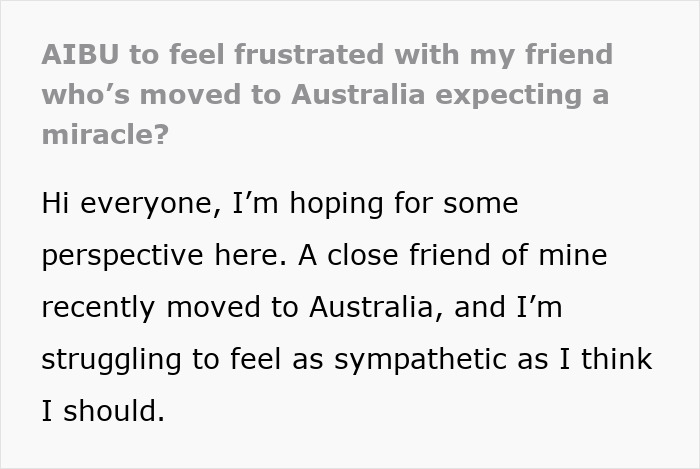 Impulsive 29YO Doesn’t Understand Reality, Moves To Australia With No Plan, Job, Or House Impulsive 29YO Doesn’t Understand Reality, Moves To Australia With No Plan, Job, Or House