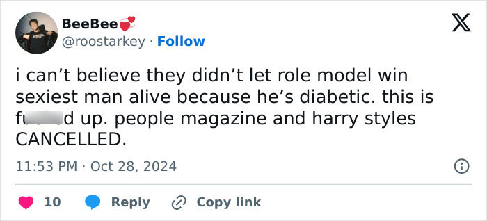 Harry Styles Crowned People’s “Sexiest Musician Alive”, Runner-Up Slammed Over “Sore Loser” Rant Harry Styles Crowned People’s “Sexiest Musician Alive”, Runner-Up Slammed Over “Sore Loser” Rant