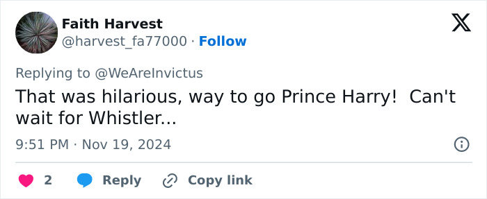 Social media post praising Prince Harry's neck tattoo event with Jelly Roll. Social media post praising Prince Harry's neck tattoo event with Jelly Roll.