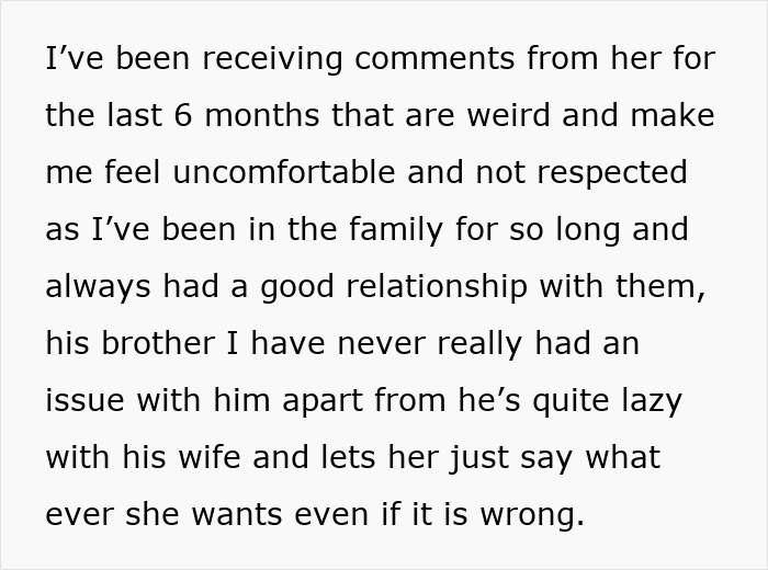 Man Remains Quiet When Bro Comments On His Wife's Dress Size, Faces Her Anger Later On Man Remains Quiet When Bro Comments On His Wife's Dress Size, Faces Her Anger Later On
