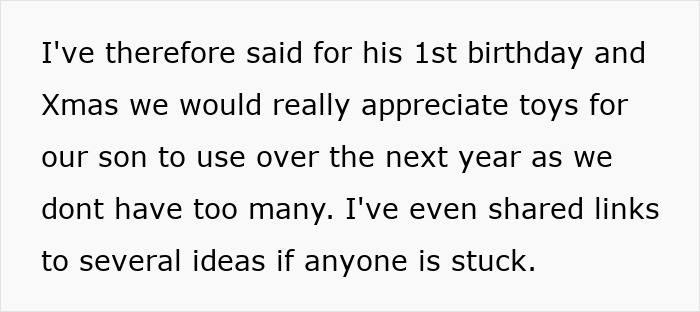 Lady Looks Gift Horse In The Mouth After MIL Gifts Grandchild Clothes, Not Toys, Netizens Slam Her Lady Looks Gift Horse In The Mouth After MIL Gifts Grandchild Clothes, Not Toys, Netizens Slam Her