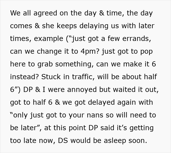 Text exchange showing lady's mistreatment and rudeness causing family scheduling issues. Text exchange showing lady's mistreatment and rudeness causing family scheduling issues.