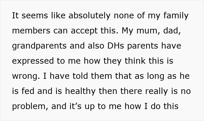Text excerpt discussing vegetarian mom's concern about family not accepting her dietary choices for her baby. Text excerpt discussing vegetarian mom's concern about family not accepting her dietary choices for her baby.