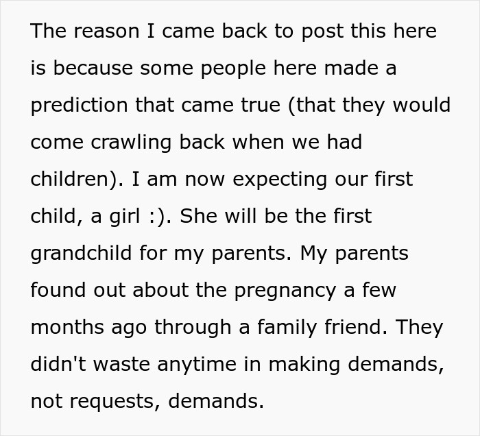 Old-School Parents Skip Daughter's Wedding Over Silly Tradition, She Bans Them From Seeing Her Child Old-School Parents Skip Daughter's Wedding Over Silly Tradition, She Bans Them From Seeing Her Child
