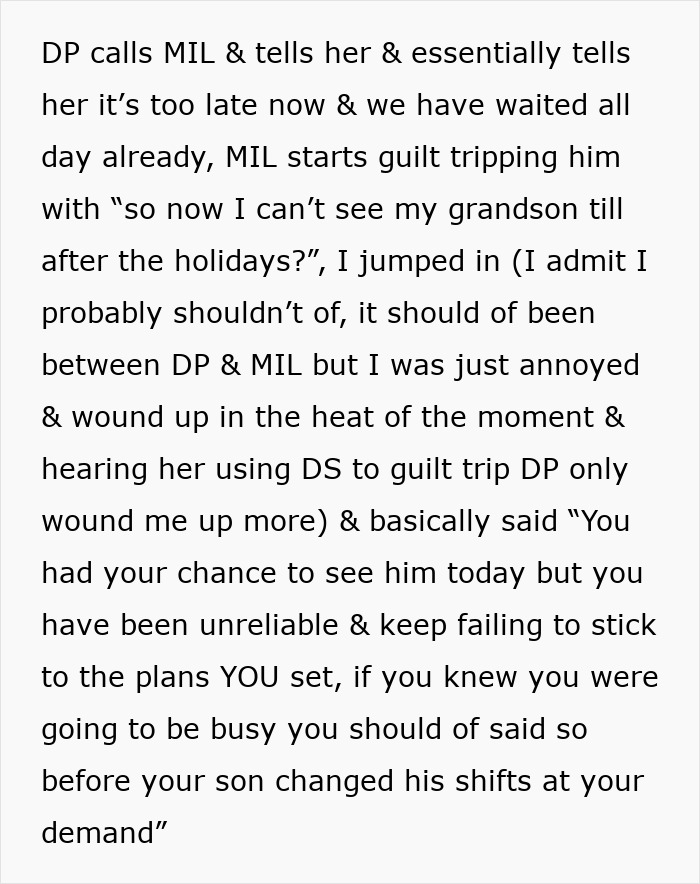 Text exchange about grandparent visitation, highlighting a conflict over scheduling and unreliability. Text exchange about grandparent visitation, highlighting a conflict over scheduling and unreliability.