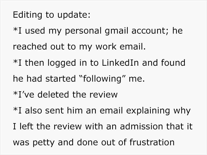Business Owner Has Questions For Person After They Leave Anonymous 1-Star Review Business Owner Has Questions For Person After They Leave Anonymous 1-Star Review