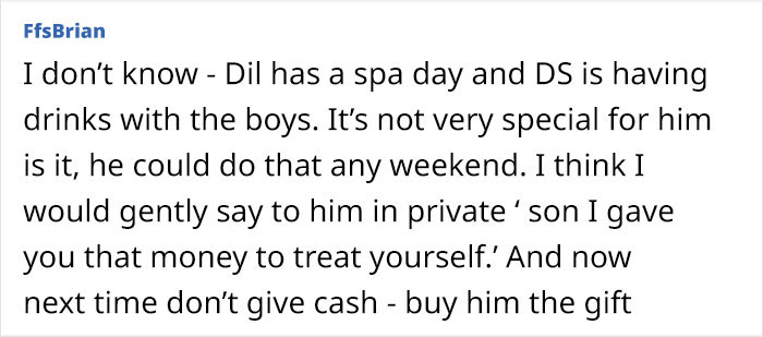 MIL Is Upset Her Son Shared His Gift With His Wife: "I Meant The Gift To Be Just For Him" MIL Is Upset Her Son Shared His Gift With His Wife: "I Meant The Gift To Be Just For Him"