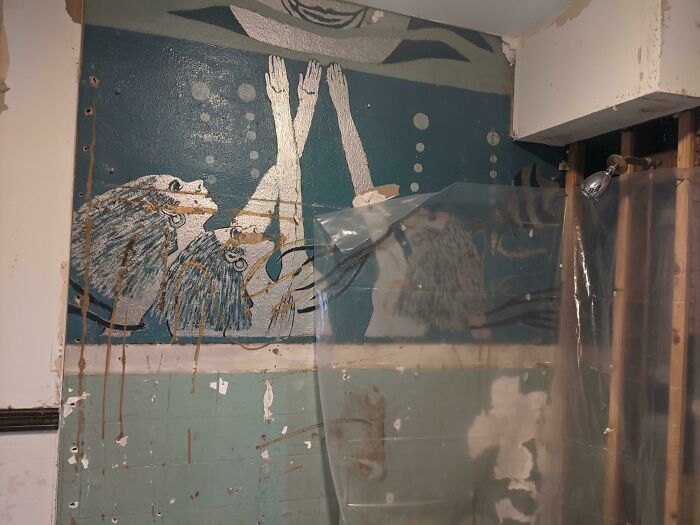 Remodeling A Bathroom And I Found A Mural