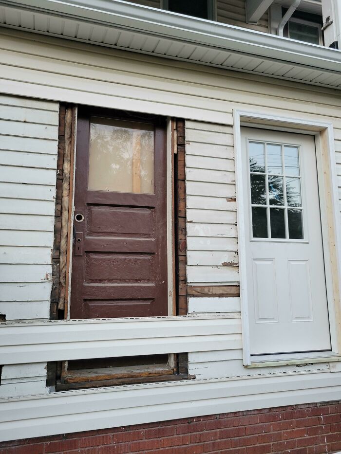 Today's Discovery. Good Thing We Decided To Add A Back Door. That Explains Why That Area Was Always So Cold In The Winter!