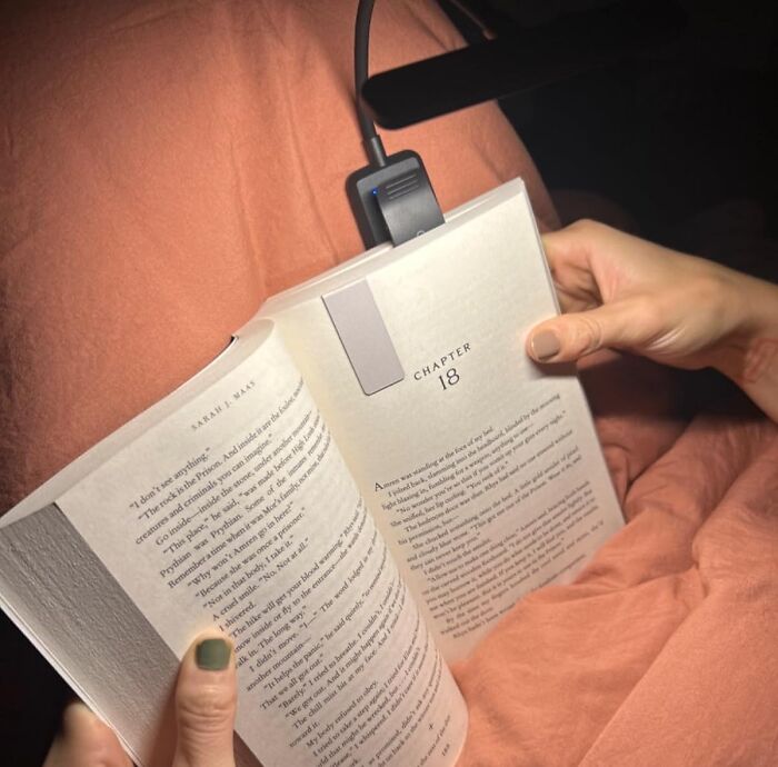 Light Up Your Reading Nooks With This Clip-On Reading Light And Enjoy Your Favorite Books In Perfect Illumination— No More Squinting In The Dark!