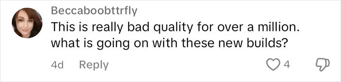 Comment questioning quality of a $1,600,000 newly built home. Comment questioning quality of a $1,600,000 newly built home.
