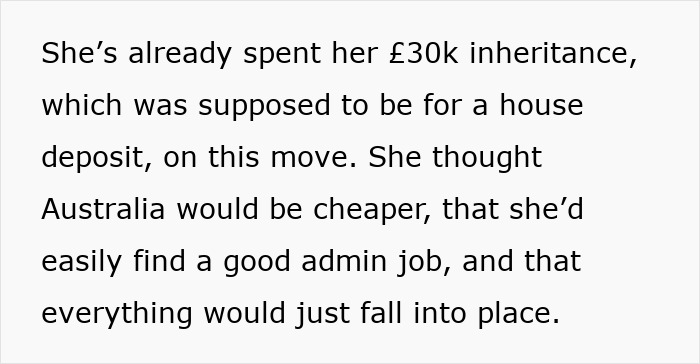 Impulsive 29YO Doesn’t Understand Reality, Moves To Australia With No Plan, Job, Or House Impulsive 29YO Doesn’t Understand Reality, Moves To Australia With No Plan, Job, Or House
