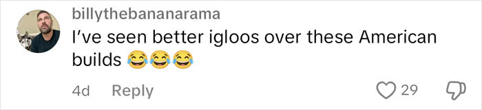 A viewer commenting on the poor condition of a $1,600,000 home built 2 years ago with laughing emojis. A viewer commenting on the poor condition of a $1,600,000 home built 2 years ago with laughing emojis.