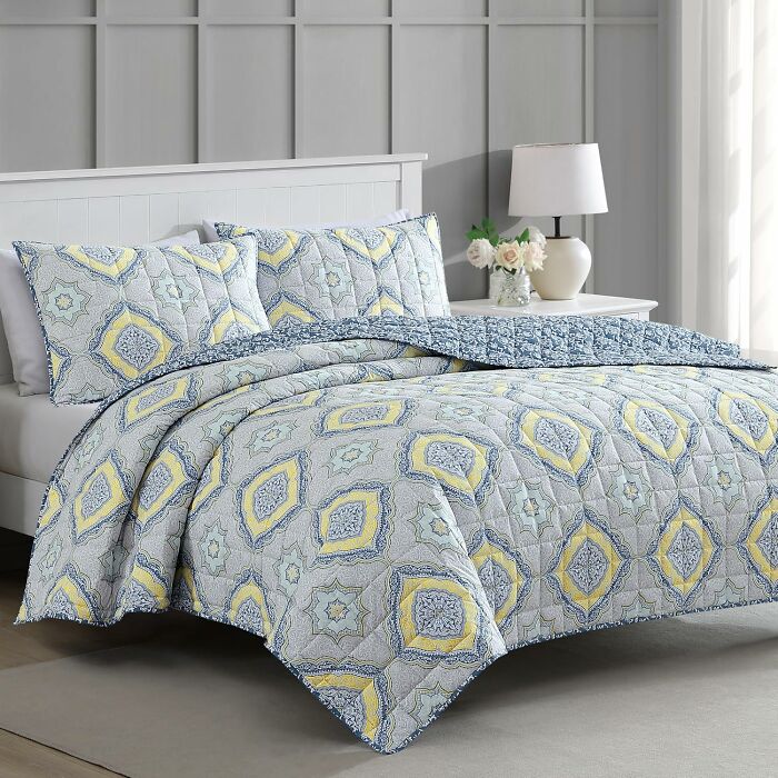 Slumber In Style With Martha's Cozy Queen Size Quilt Bedding Set, The Perfect Blend Of Comfort And Elegance