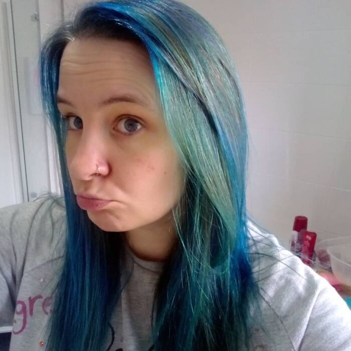 When Will I Learn That Blue Hair Dye Just Rarely Works For Me?
