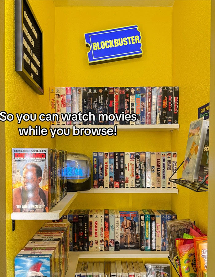 Man Creates Blockbuster VHS Store In His Tiny Bedroom Closet, Says "This Is Art" Man Creates Blockbuster VHS Store In His Tiny Bedroom Closet, Says "This Is Art"