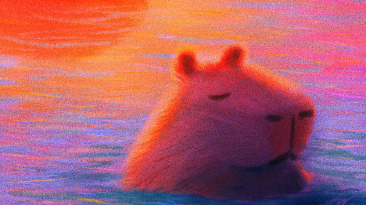 I Created Paintings Of Capybaras In Various Moments Of Rest And Relaxation (27 Pics)