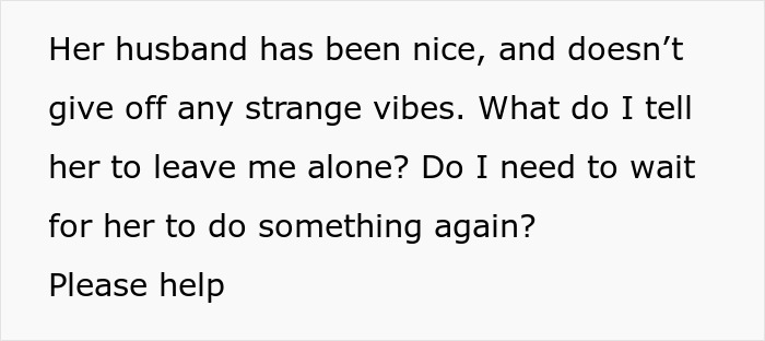 Text discussing concerns about HOA president's behavior towards a new resident. Text discussing concerns about HOA president's behavior towards a new resident.
