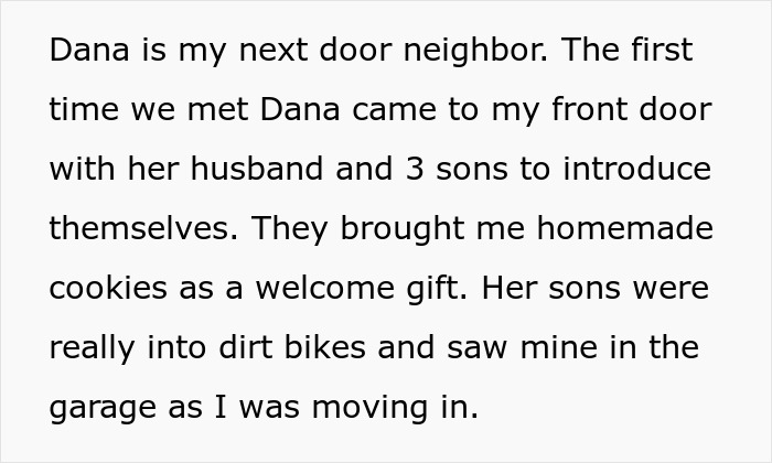 Text about a neighbor introducing her family and giving homemade cookies as a welcome gift. Text about a neighbor introducing her family and giving homemade cookies as a welcome gift.