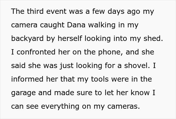 Text detailing an HOA President's actions after being rejected by a new resident's girlfriend. Text detailing an HOA President's actions after being rejected by a new resident's girlfriend.