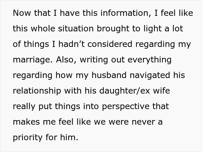 Text expressing wife's feelings on hypocritical husband's relationship priorities. Text expressing wife's feelings on hypocritical husband's relationship priorities.