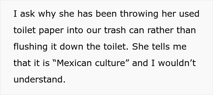 Woman Discovers Roommate’s “Gross” Habit, Gets Accused Of Disrespecting Her Culture Woman Discovers Roommate’s “Gross” Habit, Gets Accused Of Disrespecting Her Culture
