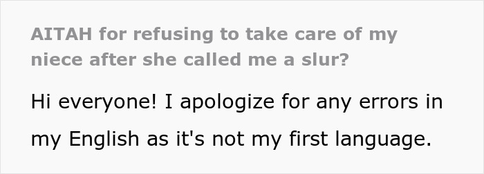 Man Always Babysits His Niece, But Refuses To Do So After She Calls Him A Slur Learned From Her Dad Man Always Babysits His Niece, But Refuses To Do So After She Calls Him A Slur Learned From Her Dad