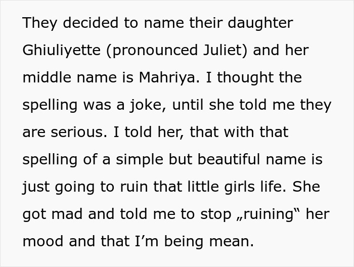 “I Thought The Spelling Was A Joke”: Parents Angry After Friend Gets Honest About Their Baby’s Name “I Thought The Spelling Was A Joke”: Parents Angry After Friend Gets Honest About Their Baby’s Name
