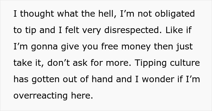 Diner Starts Debate After Waiter Rejects $25 Tip: “Tipping Culture Has Gotten Out Of Hand” Diner Starts Debate After Waiter Rejects $25 Tip: “Tipping Culture Has Gotten Out Of Hand”