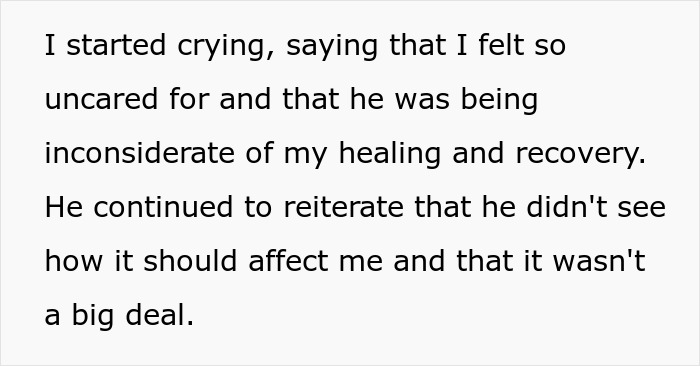 Woman Forced Out Of Her Home After Partner's Last-Minute Sleepover Plans Wreck Surgery Recovery Woman Forced Out Of Her Home After Partner's Last-Minute Sleepover Plans Wreck Surgery Recovery