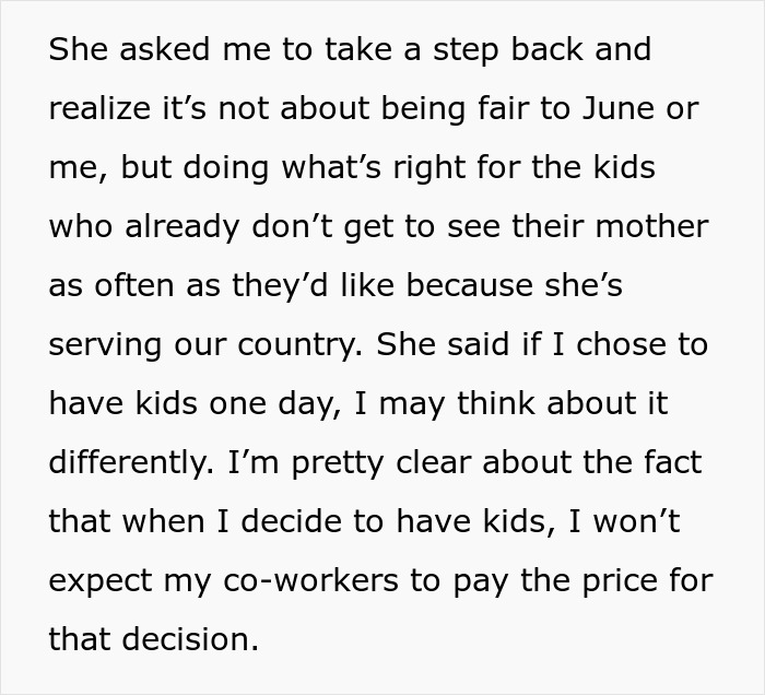 Mom Wants Coworker To Cover Her On Holiday Because She Doesn’t Have Kids, Gets A Reality Check Mom Wants Coworker To Cover Her On Holiday Because She Doesn’t Have Kids, Gets A Reality Check